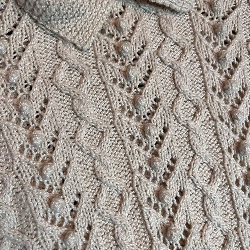 Legendary Vintage Hand Knit In Ireland Cream Sweater Size M - Picture 2 of 7